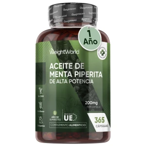 Aceite de Menta Piperita 200 mg · 365 Cápsulas Blandas · Frescor y Bienestar Digestivo