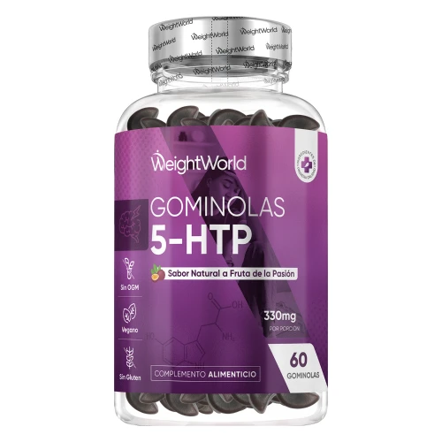 5-HTP en Gominolas - 60 gummies - Fórmula con Griffonia, L-Triptófano y Toronjil para Relax y Bienestar Mental