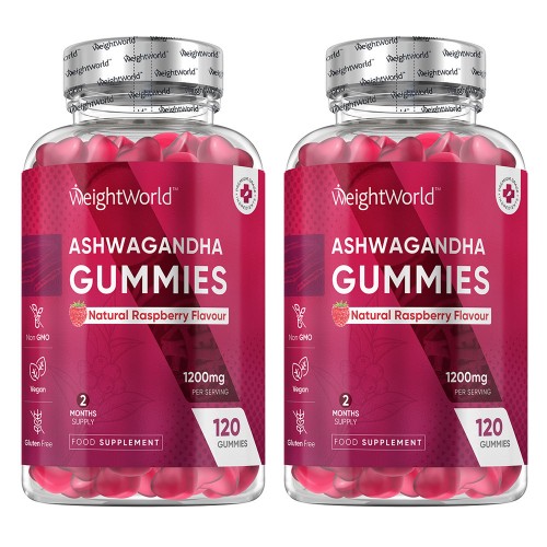 Ashwagandha Gominolas - 1200 mg 120 gummies - Suplemento de Ginseng Indio para el Bienestar Emocional