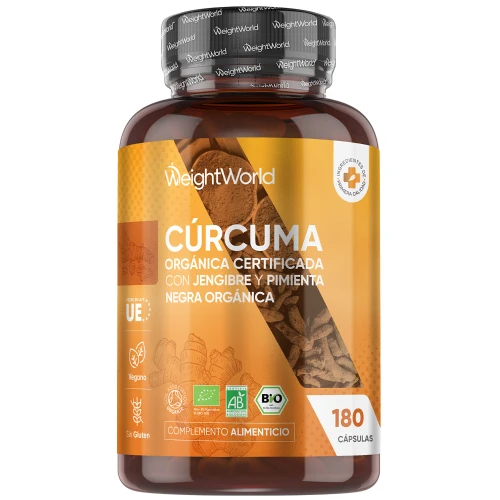 Cápsulas de Cúrcuma, Jengibre y Pimienta Negra - Suplemento 100 % Orgánico para la Salud de las Articulaciones