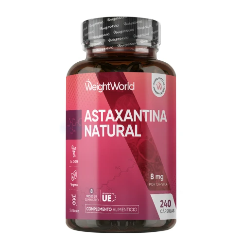 Astaxantina 8 mg 240 Cápsulas Blandas - Antioxidante Natural que Fortalece el Sistema Inmune y Apoya las Articulaciones