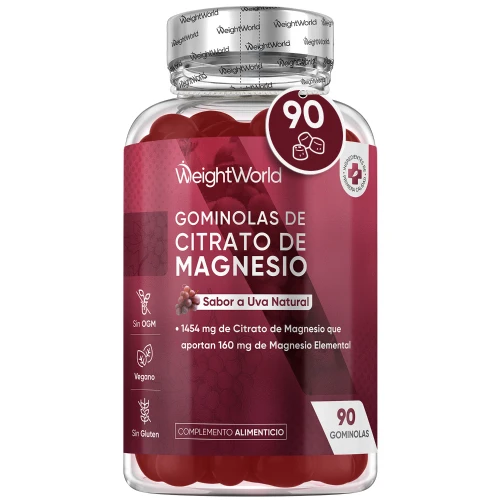 Citrato de Magnesio en Gominolas 160 mg · 90 Gummies para Adultos · Apoyo a Músculos, Huesos y Reducción del Cansancio