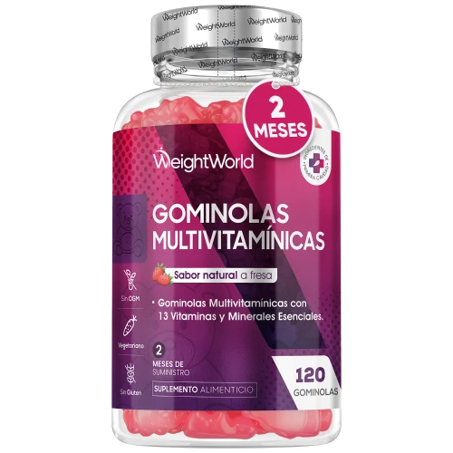 Gominolas Multivitaminas - Con 13 Vitaminas Y Minerales - 120 Gominolas Para Favorecer Tu Sistema Inmune, EnergíA, Huesos Y MúSculos-image