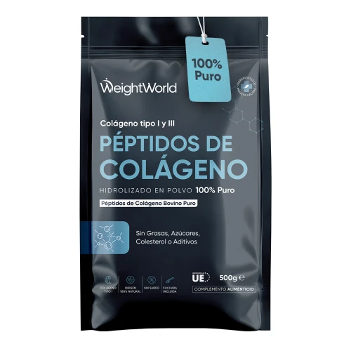 Péptidos de Colágeno Hidrolizado 500 g - Fórmula en Polvo de Máxima Absorción - Para la Salud de la Piel, Articulaciones y Huesos