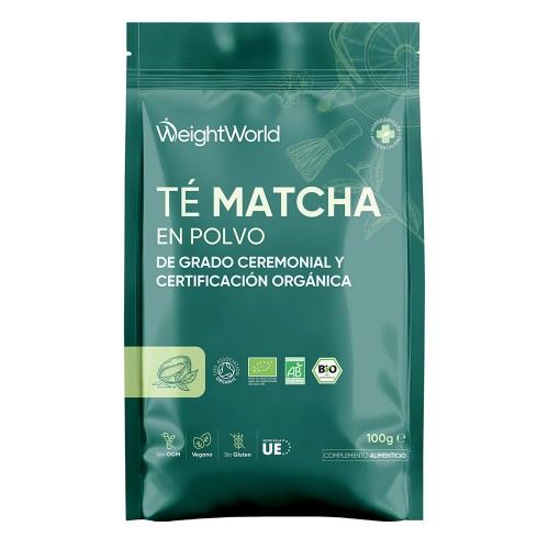 Té Matcha Ceremonial en Polvo 100 % Orgánico - Envase de 100 g - Calidad Premium para tu Disfrute